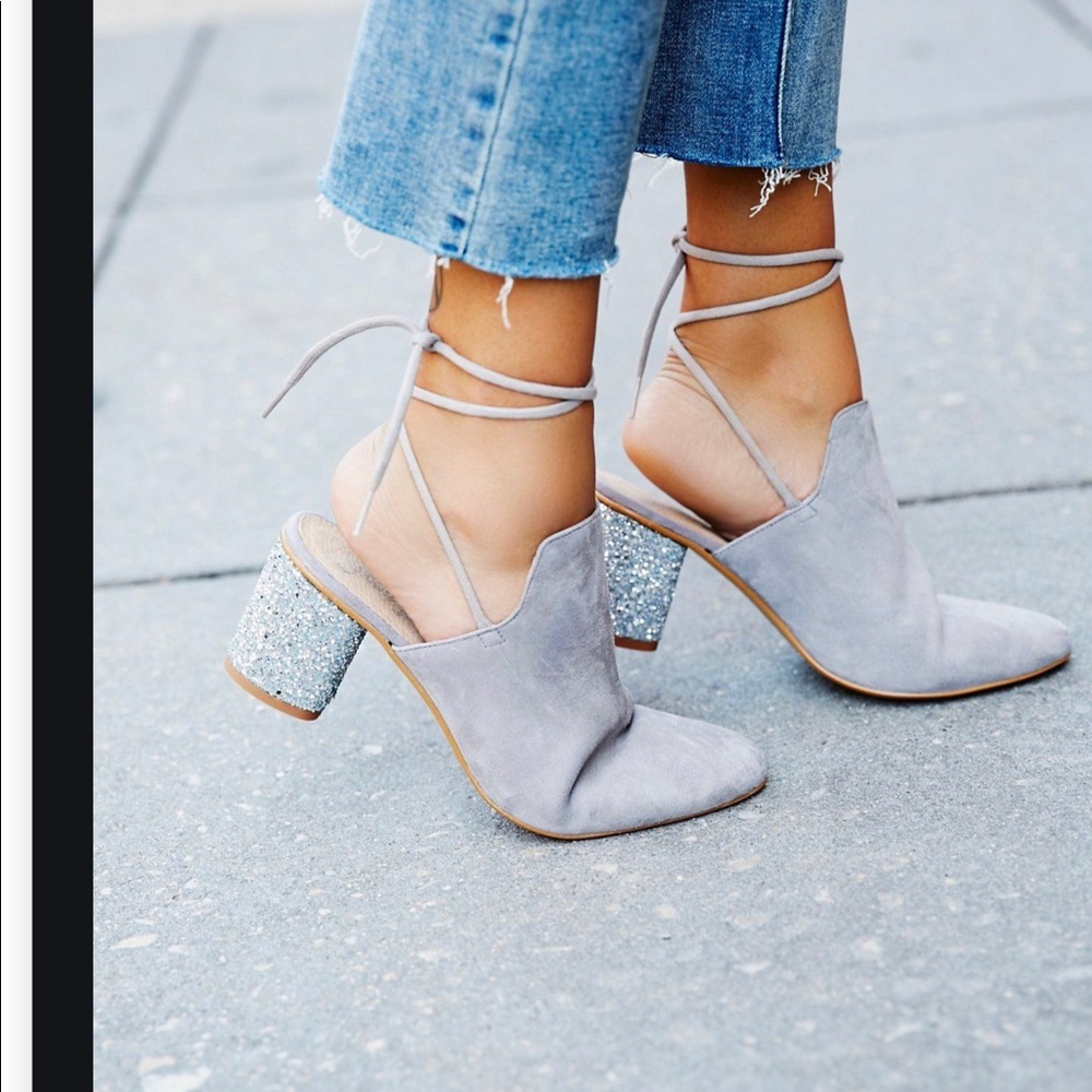 Free People sparkler wrap mules NEW